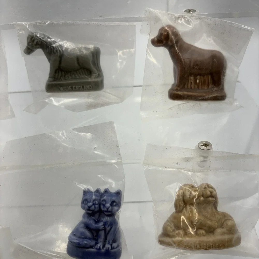 Vtg Wade Whimsies Red Rose Tea Pet Shop Series 10 Pcs England‎  New In Packaging